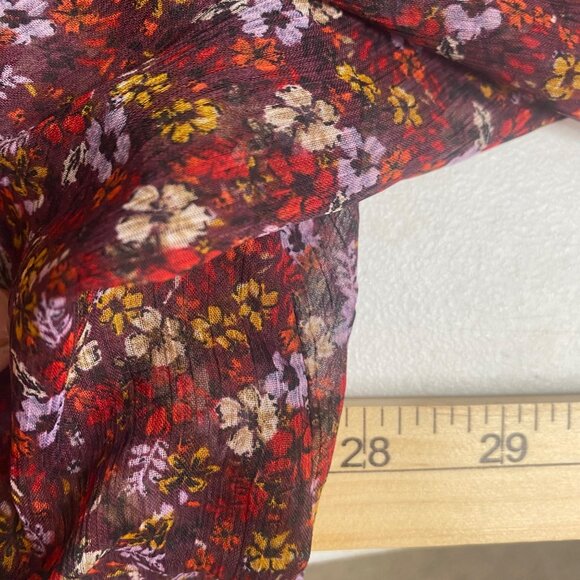 Lane Bryant Tunic Top Womens Plus Size 22/24 Floral Sheer Asymmetrical Laganlook - Picture 6 of 10